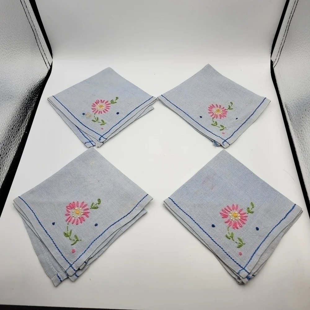Vintage blue floral
